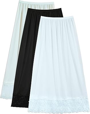 3- Soft petticoat 100% full length silk with elastic belt for women large lace.. DIAYTAR NIGERIA brings a world of products to your fingertips with affordable prices and quick delivery.