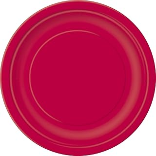 Unique round plate 20 pieces size 7 inches red ruby.. Shop from thousands of products at DIAYTAR NIGERIA and enjoy budget-friendly nationwide delivery.