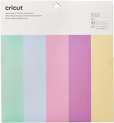 Cricut glitter cards 30 x 30 cm 10 sample sheets (pastel).. DIAYTAR NIGERIA makes online shopping accessible with our comprehensive platform and prompt delivery service.