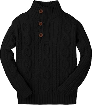 Boy -round round neck sweater with buttons on the top, knitted for winter, long and hot sleeves for fall.. DIAYTAR NIGERIA delivers value, variety, and convenience with our nationwide 5-8 day shipping.