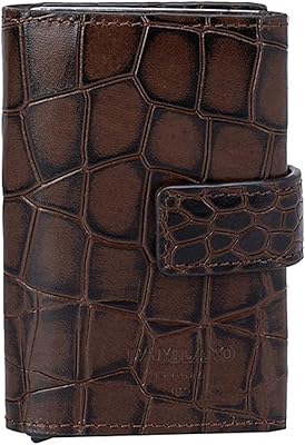 Brown leather wallet for women da milano (CA-10079BROWNCRO), brown, brown.. DIAYTAR NIGERIA brings quality products to every corner of Nigeria at prices everyone can afford.