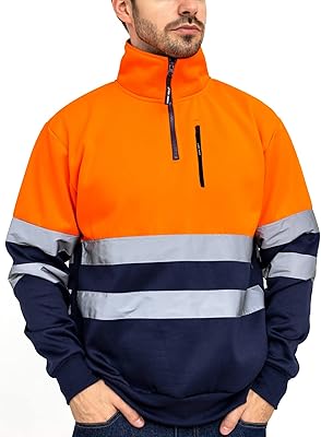 Work IDEA Sweatshirt Reflective Safety High Visibility for Men Asin Class 2, Work clothes with high-visibility zipper 1/4.. Your favorite online marketplace — DIAYTAR Nigeria delivers quick and cheap.