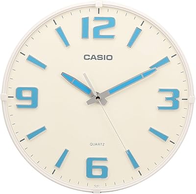 Casio IQ-63-7D wall clock, white.. DIAYTAR NIGERIA: Where shopping dreams come true with budget-friendly prices and nationwide shipping.