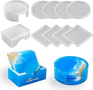 Set of 10 resin molds below silicone glass for molding.. Shop smart, shop DIAYTAR — Nigeria’s trusted e-commerce site.
