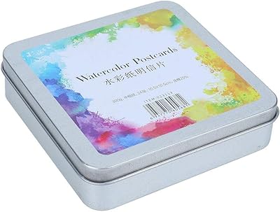 Portable cotton paper, cold pressed watercolor paper for the manufacture of damp paper (square box of 24 sheets).. Enjoy stress-free shopping with affordable prices on DIAYTAR Nigeria.