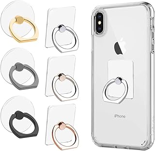 Evoda 6 Parts Support of transparent mobile phone ring, 360 degree rotary crutch compatible with various smartphones, 3 square forms and 3 circular forms.. DIAYTAR NIGERIA brings the nation's largest product catalog to your doorstep at prices you'll appreciate.