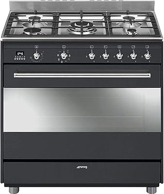 Smeg gas/electric/electric concert cook, gray 90 cm, black, sSa91maa9 - warranty one year.. DIAYTAR NIGERIA revolutionizes online shopping with competitive prices and reliable 5-8 day delivery.