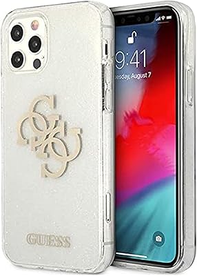 Rigid TPU GUESS GOLD 4G shell with large glitter for iPhone 12/12 Pro (6.1 inch) - Transparent, Guhcp12lPCUGL4G.. DIAYTAR NIGERIA: Where shopping is easy, prices are low, and delivery is just days away.