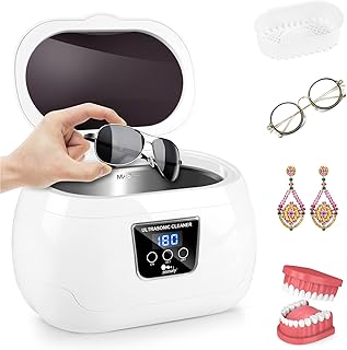 HIMALY Ultrasonic jewelry cleaner Sonic cleaner for jewelry solution cleaning machine for sonic jewelry with basket cleaning holder for jewelry earring buckle eyewear glasses watch coins dental prostheses.. Shop smart, shop DIAYTAR - Nigeria's most affordable e-commerce platform with nationwide delivery.