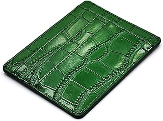 True leather wallet flexible with crocodile pattern - Wallet with adjusted front pocket - leather carriers with lift pliers (green), GrisMarl.. DIAYTAR NIGERIA brings the market to your screen with thousands of affordable products delivered to your door.