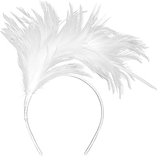 Deca Fascinator feathered headband with the 1920s inspired design for women, classic headband for holidays, special events and weddings.. Get unbeatable value on every order with DIAYTAR Nigeria.