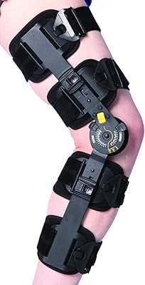 Post-operative telescopic knee orthosis, articulated Roma knee for the stabilization of recovery, adjustable medical orthopedic support stabilizer, universal standard, with locking function in the event of a fall.. DIAYTAR NIGERIA: Where every search yields affordable results delivered promptly to your door.