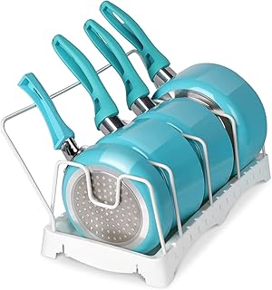 Organizer of Mast Home Pans and Panks, Adjustable storage support for pans of pans with 5 separators, pots, cupboards and kitchen support organizer.. DIAYTAR NIGERIA: Where every shopping need is met with affordable prices and reliable 5-8 day delivery.