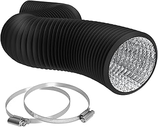 Duration terra bloom 12 inch (315 mm) - 8 feet in length, black flexible duct with 2 clips, 4 -layer ventilation air hose for heating, ventilation and air conditioning - ideal for tents, dry parts and domestic ventilation lines.. From tech to toiletries, DIAYTAR Nigeria delivers without delay.