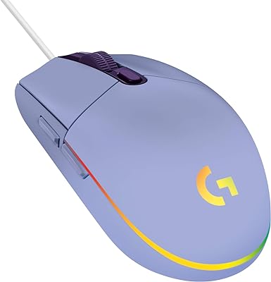 Logitech G Lightsync 203, 8,000 dpi game mouse, customizable pimples and waves - Light purple.. DIAYTAR NIGERIA: Bringing quality products to your doorstep at prices that won't break the bank.