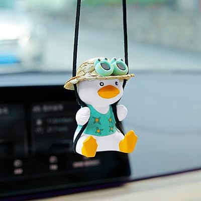 Castoyve cute car pendant duck -shaped oscillating for interior mirrors and decoration.. Shop from our extensive catalog at DIAYTAR NIGERIA and enjoy doorstep delivery in just 5-8 days.