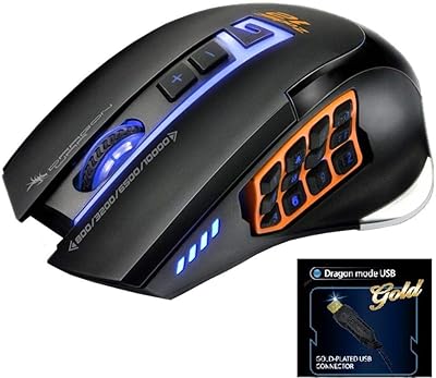 Fricular play mouse Dragon War Zodiac MMO with 6 -colored LED system and USB interface, 800 to 10,000 dpi.. DIAYTAR NIGERIA: Where every search yields affordable results delivered promptly to your door.