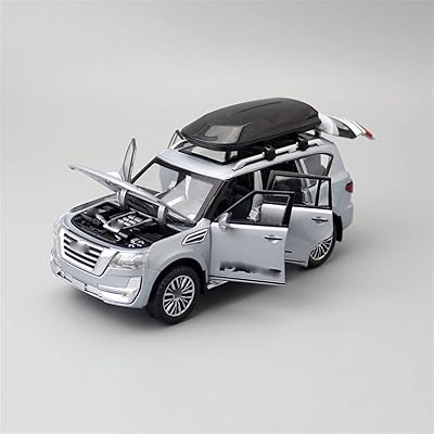 Car in metal alloy molded under pressure Nissan Patrol Y62, scale 1:32, with sound and light, car toy to shoot, gift for children (color: titanium).. DIAYTAR NIGERIA transforms wishes into deliveries with our affordable and reliable e-commerce platform.