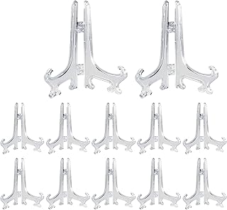 Set of 24 supports or supports of transparent plastic plastic of 13 cm to display photos or other items during weddings, interior decoration, birthdays and tables (5 inches).. The smarter way to shop online in Nigeria is through DIAYTAR Nigeria.
