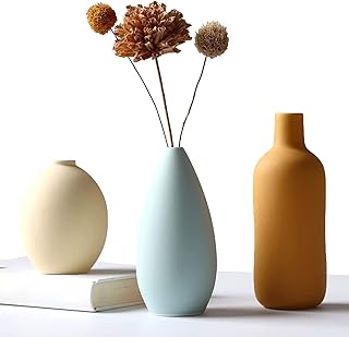 Set of 3 ceramic vases, small rustic vase for country house decoration, small set of vases, modern farm decoration, living room decoration, table decoration, library, fireplace and entrance - multicolored.. DIAYTAR NIGERIA provides endless shopping possibilities with affordable prices and prompt delivery service.