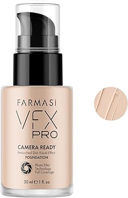 Pharmacy Foundation VFX PRO, Fluid Fluid with complete coverage, Light moisturizer long -lasting and breathable with a real mixture of matte colors, face makeup, 1 fl oz / 30 ml.. Embrace the convenience of DIAYTAR NIGERIA with thousands of products at your fingertips, delivered nationwide.