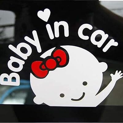 Car warning panel stickers, white stickers for children's warning car warnings waterproof
