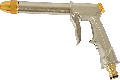 Robust metal watering hose nozzle with brass rotating nozzle, high pressure water for plant watering, car washing and animal shower.. Shop smart and save with DIAYTAR NIGERIA's extensive product range and 5-8 day delivery guarantee.