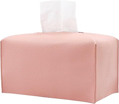 Uterazar handkerchief box lid, leather handkerchief box lid support - Home decorations, living room, bedroom, desk, carbox blanket (rectangle) (pink).. Save more, wait less — DIAYTAR Nigeria delivers faster than ever.