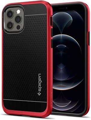 Hybrid Spigen Neo case designed for iPhone 12 and iPhone 12 Pro (6.1 inches) - Red.. Experience shopping freedom with DIAYTAR NIGERIA's vast selection and dependable nationwide shipping.