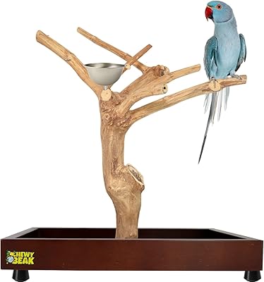 Support for natural wooden birds, toy support for Indonesian java wooden parrots with stainless steel feeder for small birds, capsittes, sunbirds, conures, canaries, parakeets (design 3).. Experience shopping freedom with DIAYTAR NIGERIA's comprehensive platform and reliable shipping service.