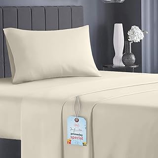 Beige luxury double bedroom set 3 -room sheet 1800 thread microfiber fabric.. Experience shopping satisfaction with DIAYTAR NIGERIA's vast selection and budget-friendly delivery options.