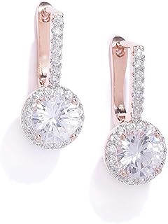 Bali earring in studded pink gold with scintillating cubic zircons for women-zpfk7993.. Order now, relax later — DIAYTAR Nigeria ships in 5 to 8 days.