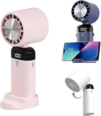 Portable electric cooling fan with cold pressure, rechargeable by USB, 90 degrees, mini silent fan with 3 adjustable wind speeds, mobile support (pink).. DIAYTAR NIGERIA makes online shopping accessible to all with budget-friendly prices and reliable delivery.