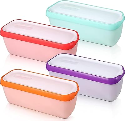 The White Shop Conservation of ice cream conservation with lids, pack of 2 - 1.5 liter homemade ice cream containers, freezing, turquoise and green containers.. Find quality and variety without breaking the bank — only on DIAYTAR Nigeria.