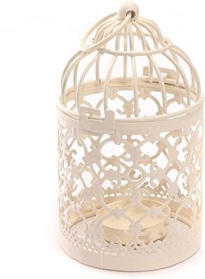 Metal candle in the shape of a bird cage, creative photophore, romantic hanging lantern for the home or decoration for a wedding or a party, style 3, 8x8x14cm.. DIAYTAR NIGERIA: Bridging the gap between consumers and quality products with affordable nationwide shipping.