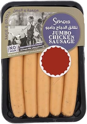 Chicken sausage Jumbo Senora with sage and onions, pack of 240 grams.. Experience the DIAYTAR difference with our vast product selection and delivery within 5-8 days.