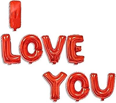 Word-shaped balloons 'i love you' in English for Valentine's Day, weddings and parties.. DIAYTAR NIGERIA: Your affordable shopping destination with thousands of products delivered in days.