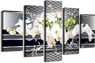 5 pieces canvas art decoration for contemporary living room Orchidée Flower Papillon Photo Abstract Black White Contemporary House House Bedroom Decorations Inspiring Inspiring Wall Decorations.. DIAYTAR NIGERIA: Empowering Nigerians with access to affordable products and reliable 5-8 day delivery.