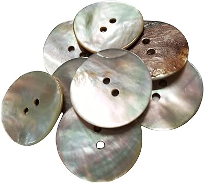 Natural shell buttons - Akoya - Sewing accessory - Made and shipped from Spain - Several sizes - shipped from Spain (25 mm).. DIAYTAR NIGERIA: Where affordability meets reliability with thousands of products delivered promptly.