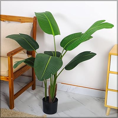 Semi-natural artificial banana yatai, an interior plant bird of 90 cm high paradise, artificial plant with plastic pot for the garden decoration of the house (.. Explore the biggest product variety online — only at DIAYTAR Nigeria.
