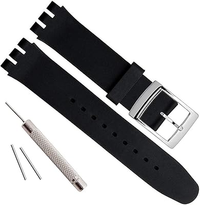 Waterproof silicone rubber watch strap with olibopo silver stainless steel loop.. DIAYTAR NIGERIA stands as your affordable shopping ally with nationwide delivery in just 5-8 days.