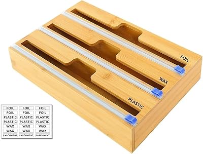 3 -in 1 bamboo plastic film distributor with cutter and paper organizer.. Experience the convenience of online shopping with DIAYTAR NIGERIA's reliable 5-8 day delivery service.