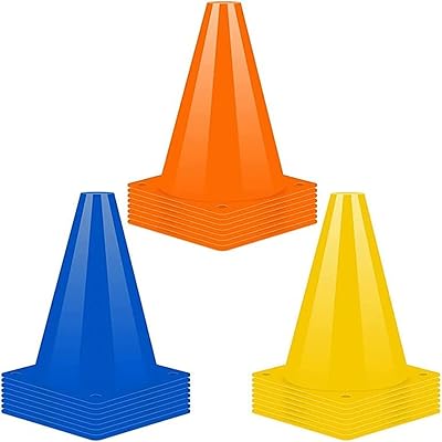 7-inch jafest training cone, plastic signal cone for agility sports training for football, skiing, football, basketball, interior and outdoor games (15 rooms).. DIAYTAR NIGERIA bridges the gap between desire and affordability with nationwide delivery in under 8 days.