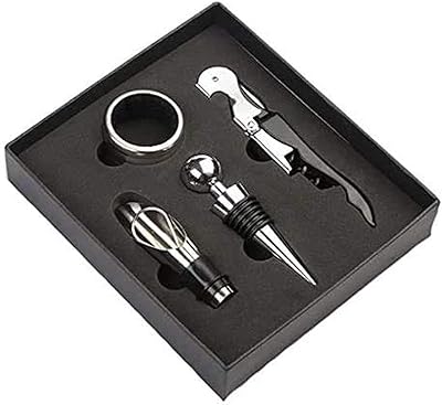 4-piece red wine-tot opener, hippocampal hippocampal knife in stainless steel, wine bottle opener.. Affordable shopping made easy on DIAYTAR Nigeria, with fast delivery from 5 to 8 days.