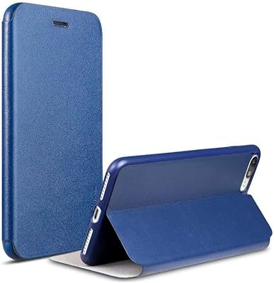X -Level foldable leather cover compatible with iPhone 8 Plus - Blue.. DIAYTAR NIGERIA: Where affordable online shopping meets reliable delivery across Nigeria.