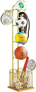 Storage support for Rness Balloons, 4-level removable sports garage organizer, interior basketball football display, large gold.. Shop with confidence at DIAYTAR NIGERIA, enjoying competitive prices and delivery within 8 days.
