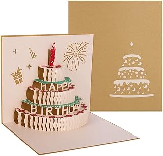 3D Helomagic pop-up greeting cards, birthday card with beautiful confetti and envelope, special gift for your family, friends and your lover (gold).. Shop smart with DIAYTAR NIGERIA, offering a vast product range delivered to your doorstep within a week.