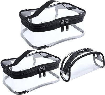 Set of transparent make -up organizer, portable transparent zipper portable make -up, transparent pvc plastic cosmetics with handle for vacation trips, multi.. Affordable convenience is here — shop DIAYTAR Nigeria today.