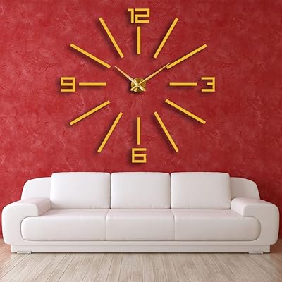 Silent wall clocks, tick-free movement, for wall decoration, house/office/hotel/restaurant/classroom (l110-gold).. Discover the perfect shopping balance at DIAYTAR NIGERIA with competitive prices and prompt delivery.