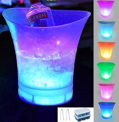 LED ice bucket 7 degraded colors container drinking big.. DIAYTAR NIGERIA: Where shopping dreams come true with budget-friendly prices and nationwide shipping.
